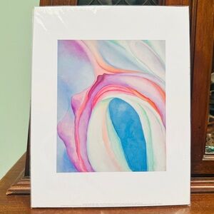 Official Whitney Museum Georgia O’Keeffe Music, Pink & Blue No. 2 Print 11x14
